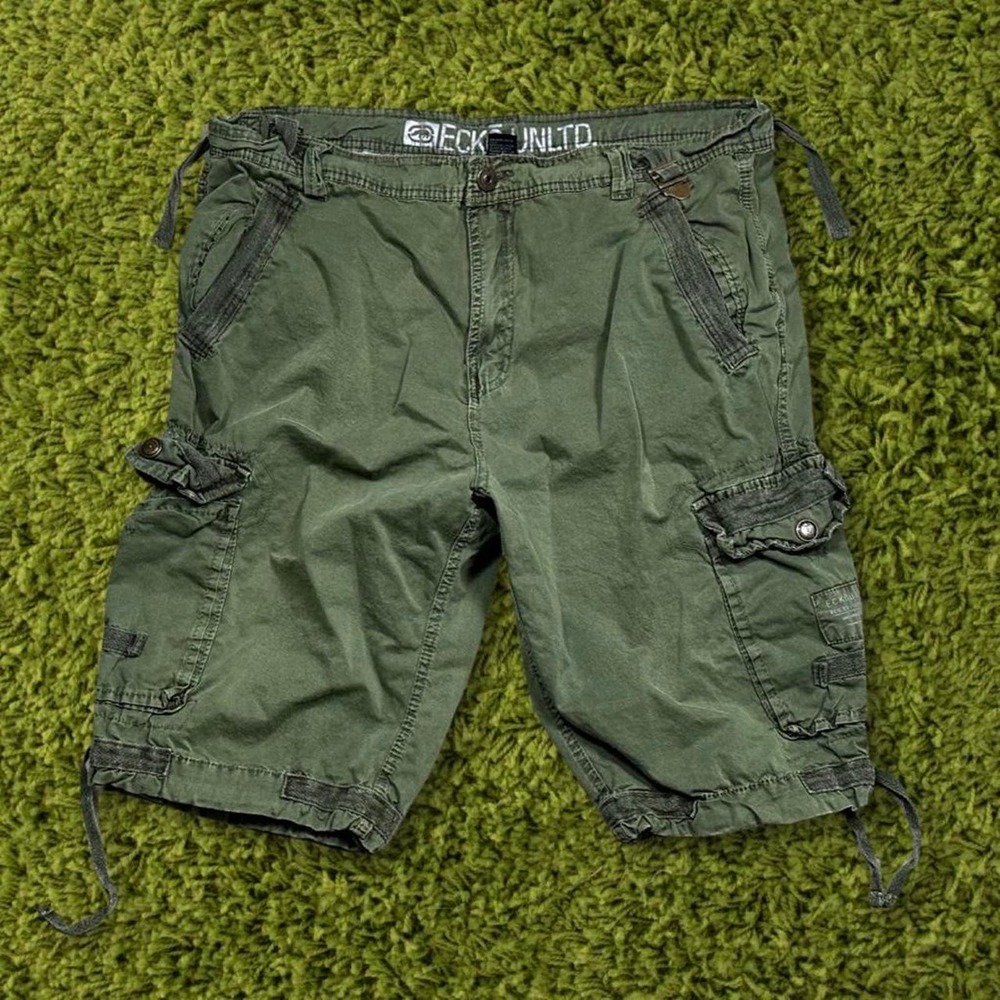 Y2K Ecko Unlted Grunge Baggy Cargo Shorts